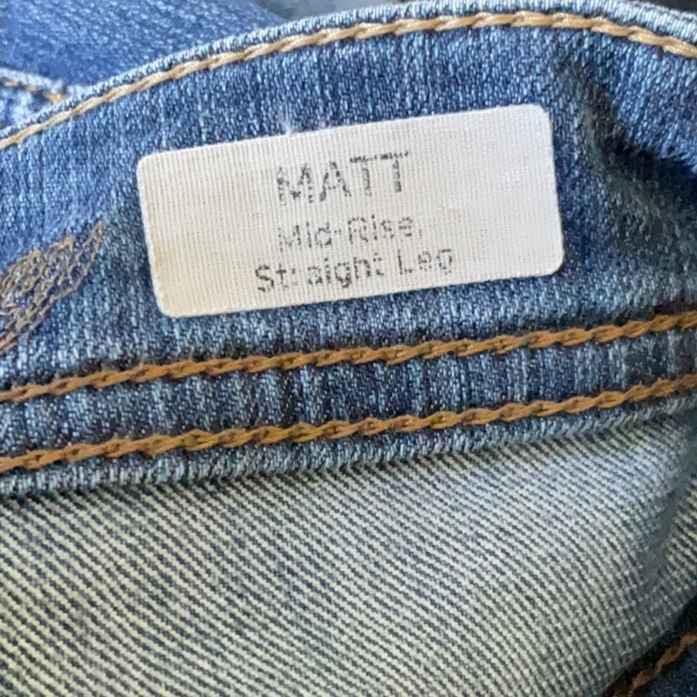 “MAVI” “Matt” Style  Mid Rise Straight Legs Light Blue Denim Jeans. - Picture 9 of 12